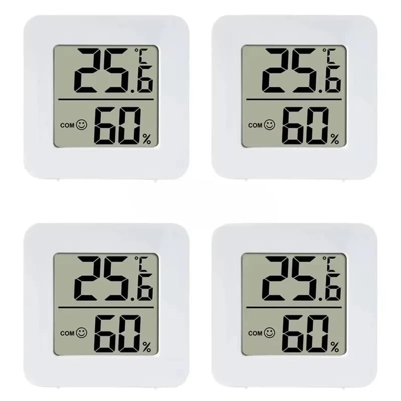 1/9PCS Temperatuurmeter voor kamer Mini digitale thermometer Hygrometer met wandmontagesensor LCD-scherm voor thuisgebruik