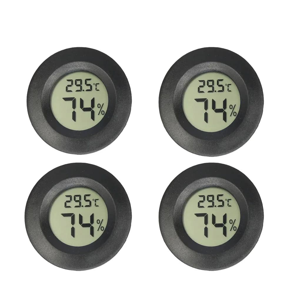 2/4 stuks Mini Hygrometer Thermometer Fahrenheit of Celsius Meter Digitale LCD Monitor Binnenkamer Ronde Vochtigheid Temperatuurmeter