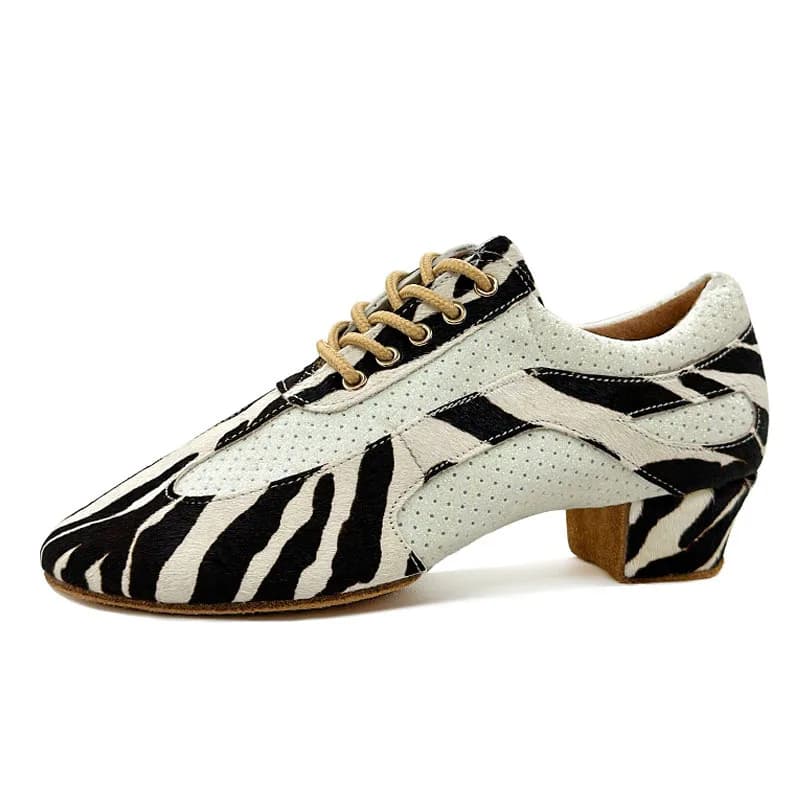 Nieuwe Latin Schoenen Volwassen Damesmode Luipaard Zebra Patroon Zachte Bodem Professioneel Interieur Stijldansen Latin Dansschoenen