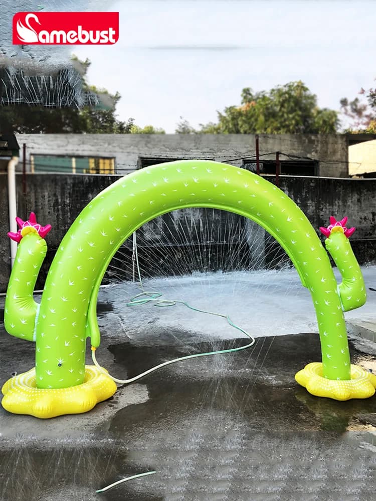 Camebust Spray Mat Pool Wave Kinderwatermat Outdoor Gazon Tuin Sprinkler Watermat Cactus Opblaasbaar Zwembad Spel Speelgoed