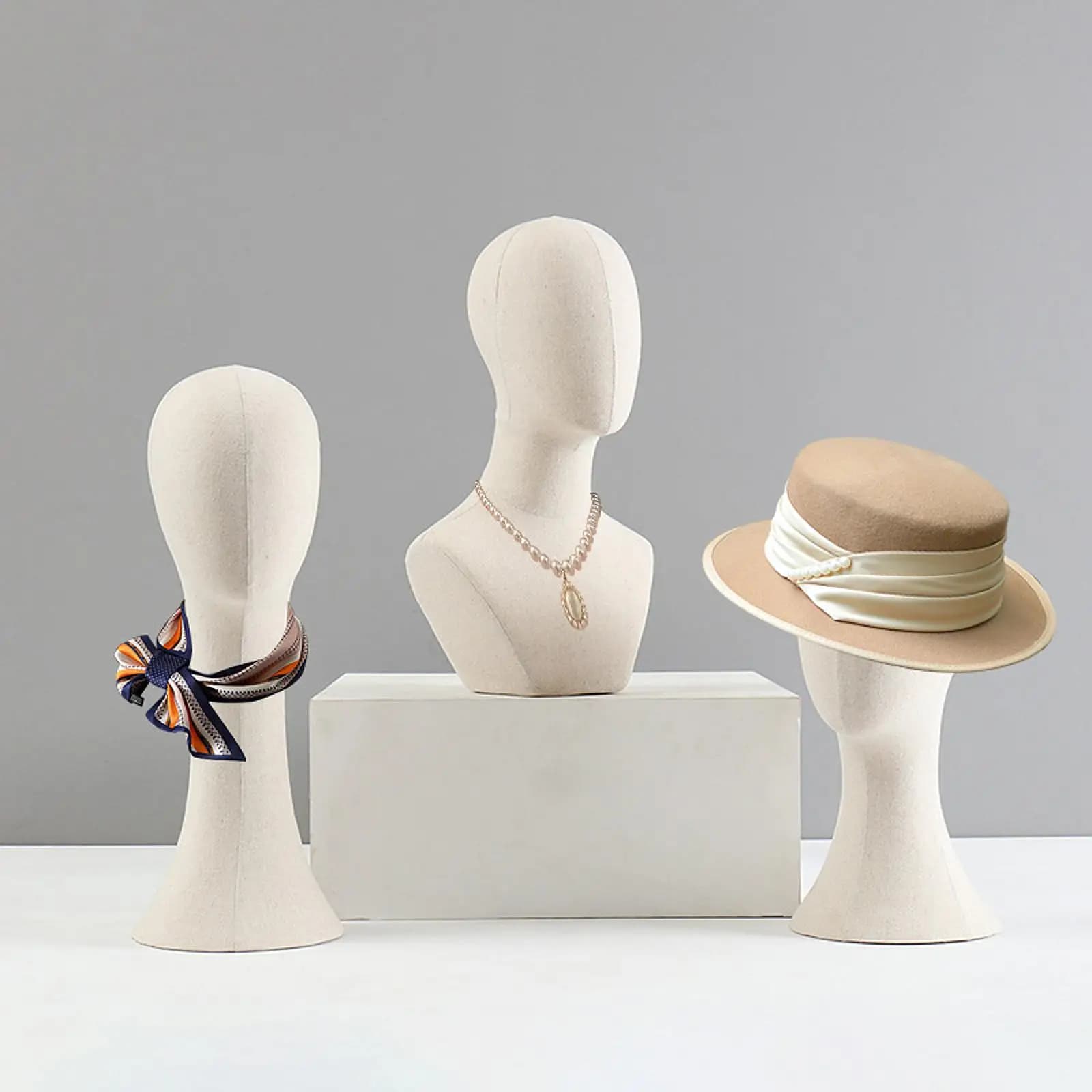 Hoed Display Hoofd Koptelefoon Rek Display Haar Hoeden Haarstukken Mannequin Hoofd Model Linnen Pruik Houder voor Hoofdtelefoon Hoed Sjaals