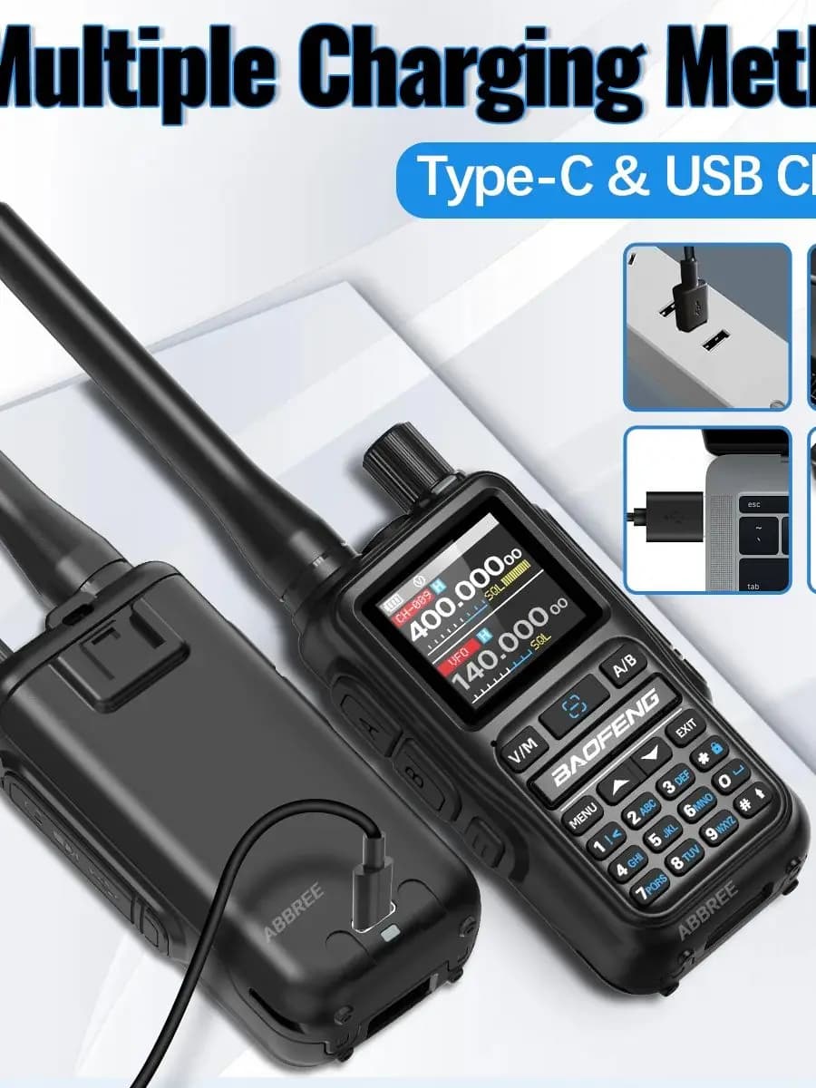 Baofeng UV 5R Mini Walkie Talkie Bluetooth Programmering Draadloos Kopiëren Frequentie Type-C Meerdere Kleuren Dubbele PTT Camping Ham Radio's
