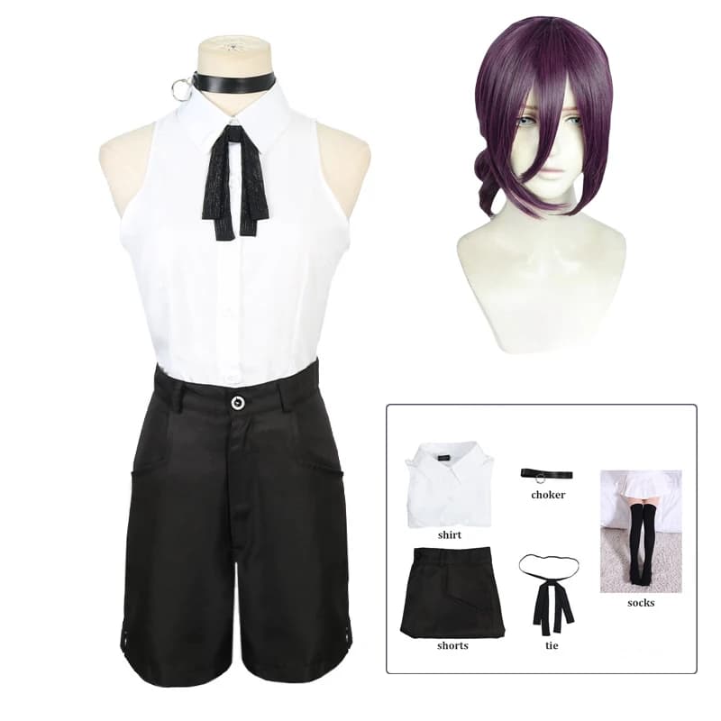 Reze Cosplay Kettingzaag Man Cosplay Kostuum Pruik Vrouwen Halloween Carnaval Party Rollenspel Jurk Pak Kleding Outfits