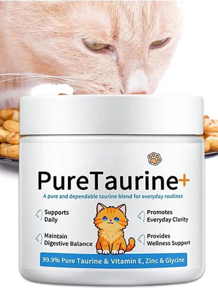 200g Cat Body Health Care Poeder 99,9% Zuivere Taurine VE Zink Ondersteunt de Spijsvertering & Versterkt de Immuniteit voor Huisdieren met een