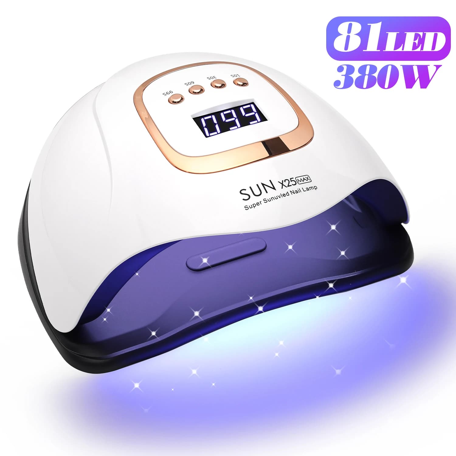 UV LED-nagellamp 380W nageluithardingslampen voor thuissalon Krachtige LED-drooglampen voor alle gellak Professionele nagelapparatuur