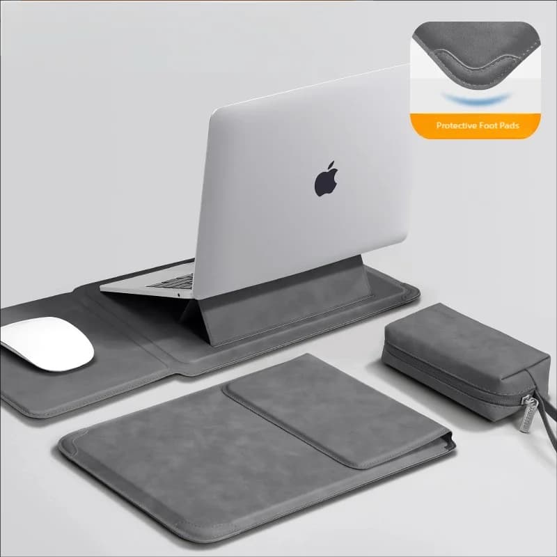 Laptophoes 13 14 15 15.6 16 inch voor Huawei HP DELL tas voor Macbook Air Pro 13 13.6 M4 Notebook hoes met standaard voor mannen en vrouwen