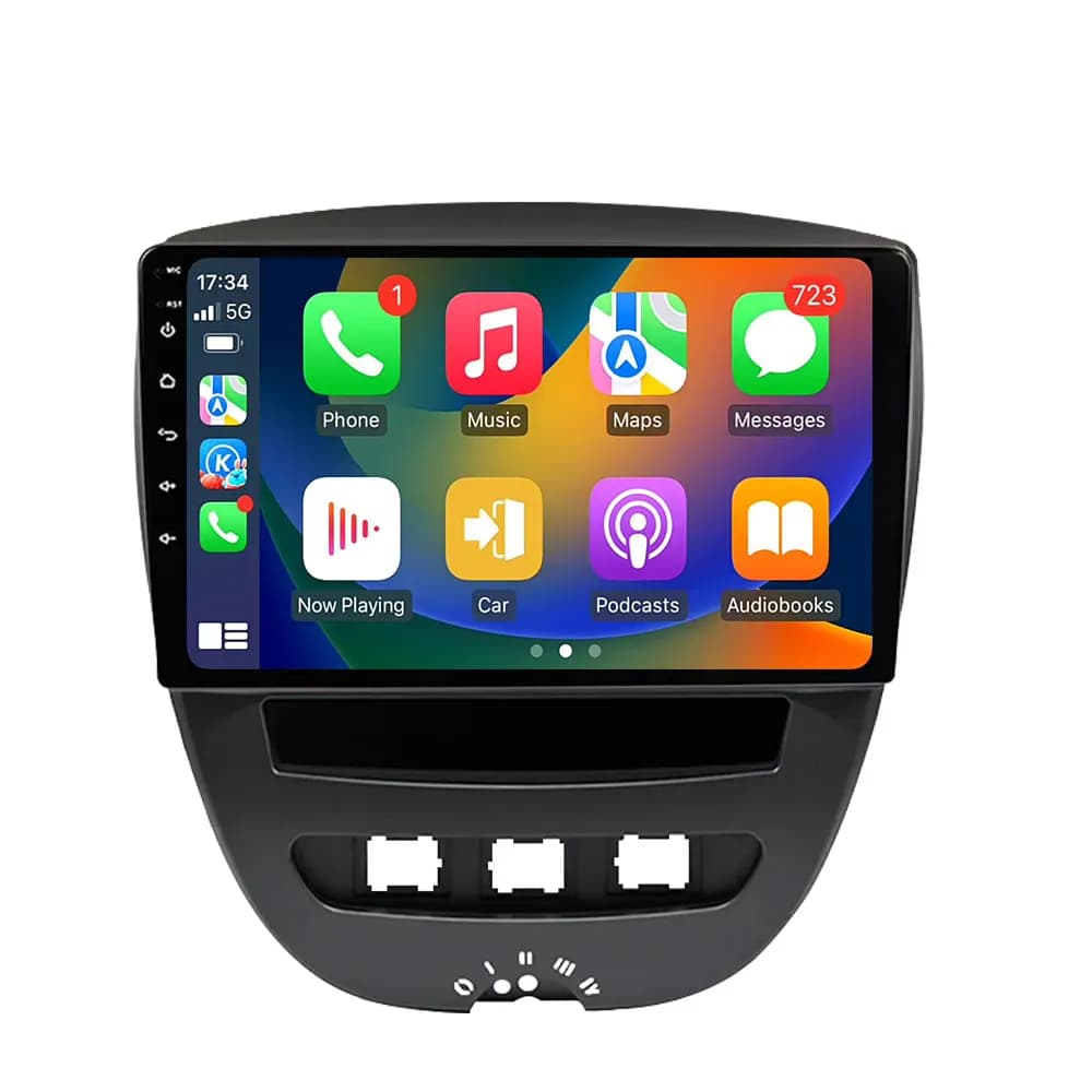 Android 16 2 Din Auto Multimedia Speler Voor Peugeot 107 Toyota Aygo Citroen C1 2005-2014 Head Unit Stereo GPS navigatie BT WIFI