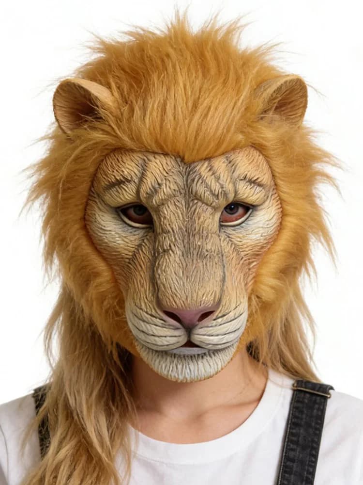 Dier Leeuw Masker Cosplay Beest Witte Leeuw Latex Helm Carnaval Dress Up Maskerade Halloween Party Kostuums Rekwisieten