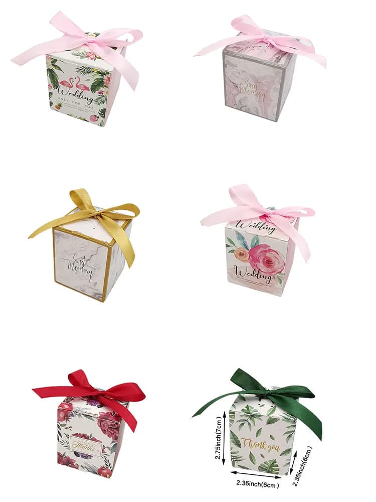 20/30/50Pcs Dank U Bonbondoos Europese Chocolade Verpakking Geschenkdoos Bruiloft Gunsten Voor Gasten Baby douche Verjaardag Party Decor