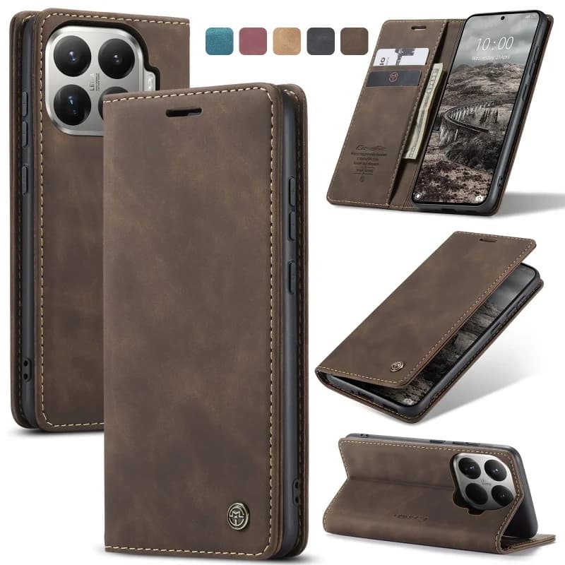 CaseMe Retro Magnetische Flip PU Lederen Telefoon Case voor Xiaomi 15 15Pro MI15T Pro Portemonnee Cover Telefoon Coque Xiaomi 15T Pro 15 Ultra