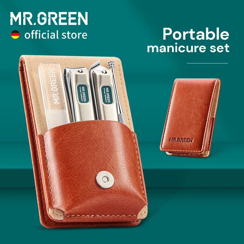 DHR. GROENE Draagbare Manicure Set Nagelknipper Reisgereedschap Kit Roestvrijstalen Geschenkdoos Voor Vrienden Of Familie