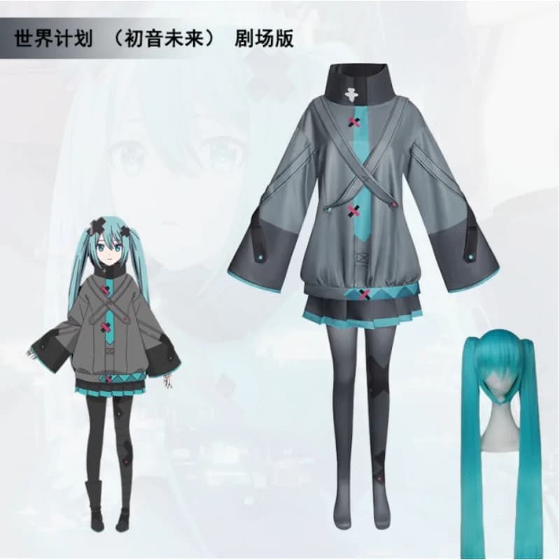 Anime Miku Film Cosplay Anime Project Sekai Kleurrijke Stage Sad Miku Cosplay Hoodies Halloween Party voor Vrouwen Cosplay Kostuum