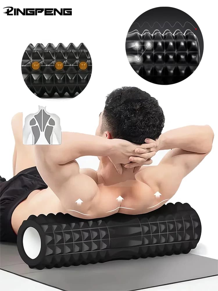 Schuimrollen voor spiermassage 30/45CM - Rugschuimroller met hoge dichtheid voor verlichting van rugpijn en spierherstel in benen en armen