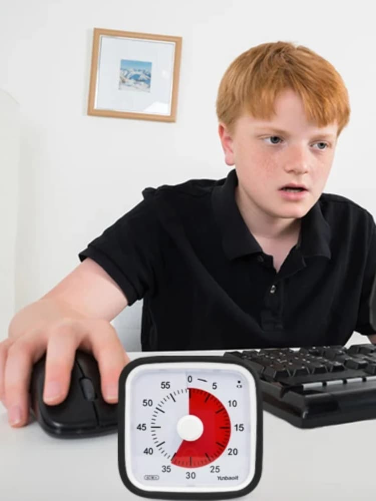 Tijdtimer Verbeterde visuele 60-minuten timer met beschermhoes Stille countdown-timer voor kinderen Groothandel
