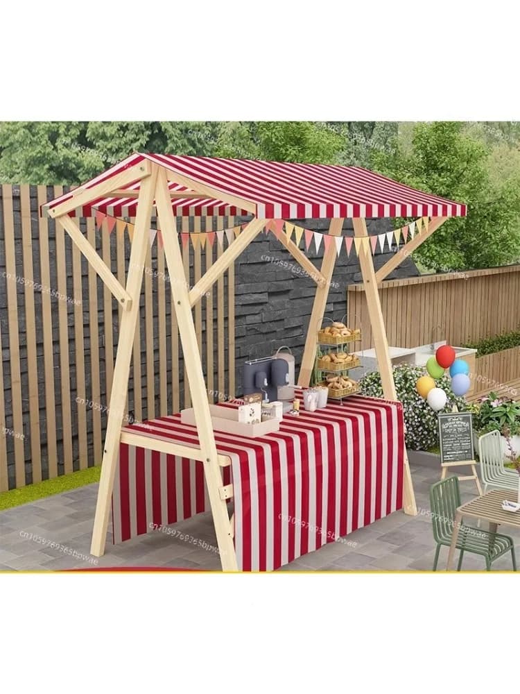 Marktkraamrek houten nachtkraam op maat kleine kraam winkelcentrum snackkar mobiele vouwbare kraamwagen