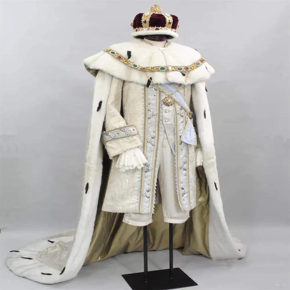 Tudor Elizabethaanse koning Henry VIII kostuum heren Renaissance Royal Noble Count luxe pak