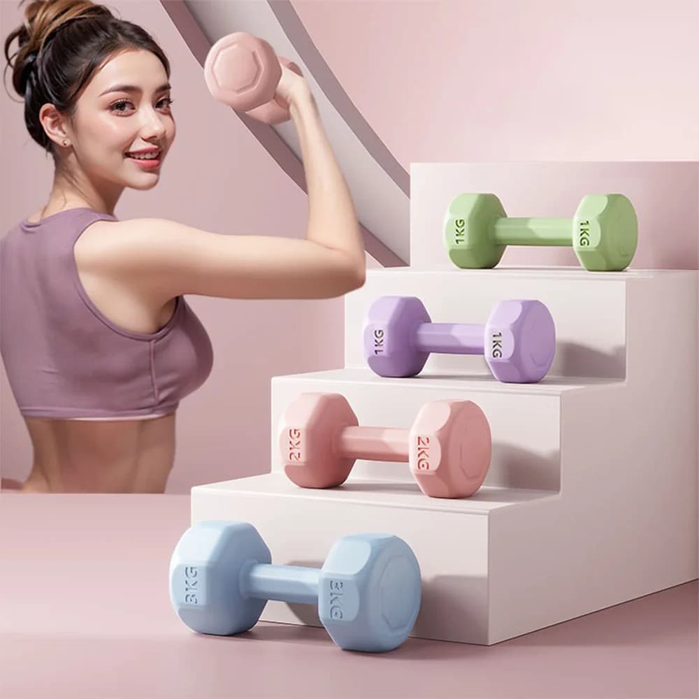 1 stuk 1 kg Dames Dames Dumbbells Set Aërobe training Handgewichten Workout Gym Home Fitness