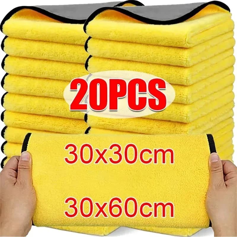 Dubbele Kanten Auto Microfiber Doeken Super Absorberend Wassen Drogen Reinigingsdoekjes Auto Detaillering Handdoek Vodden Schoon Tool