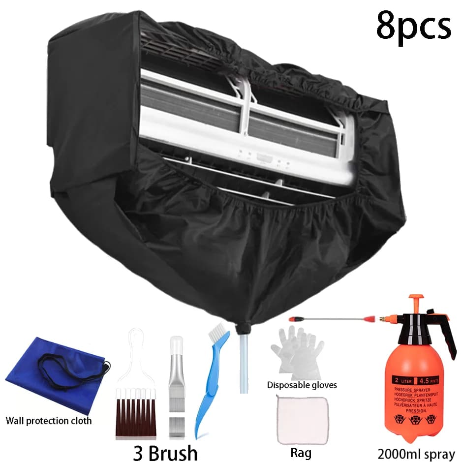 100 cm 39.3in Grote Zwarte Airconditioning Reiniging Cover Wandmontage Waterdicht Stof Wassen Waterzak Protector Cleaner Kit