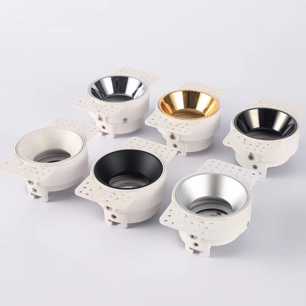 Randloze Verstelbare Anti-Glare LED Spotlight Verzonken Trimless Plafond Downlight GU10/MR16 Spot Light Houder Beugel Fittings