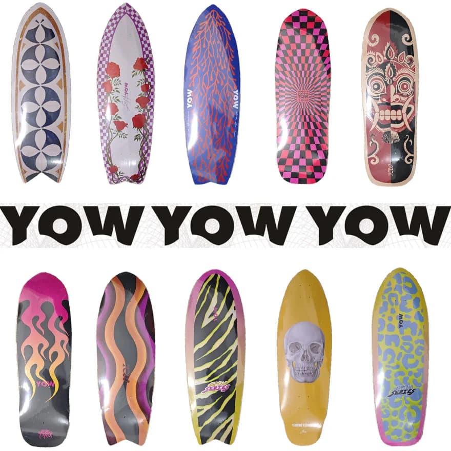 YOW land surf skateboard decks slechts 31 ~ 32,5 inch volledig canadese esdoorn materiaal van goede kwaliteit