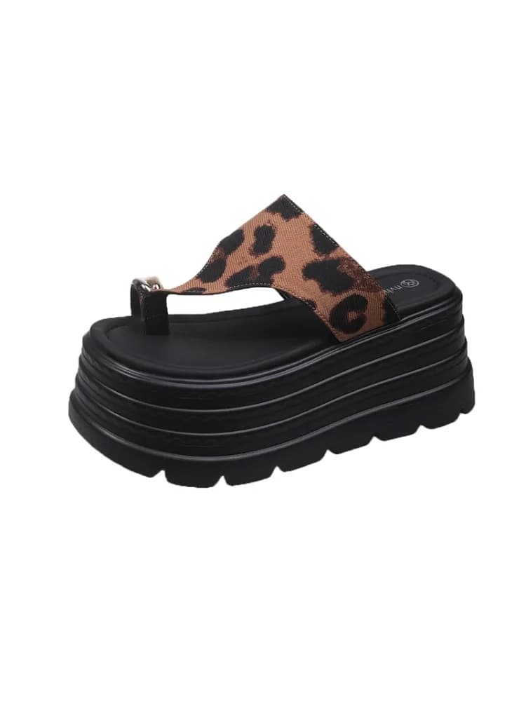 Nieuwe zomer dames chunky sandalen leren hoge platform sneakers ademende casual slippers schoenen vrouw 8CM hakken wedge sneakers