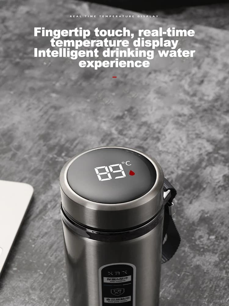 SoftAura RVS Thermosfles LED Temperatuurweergave 500ML-1L Sus304 Vacuümfles Draagbare beker 2026 Nieuw