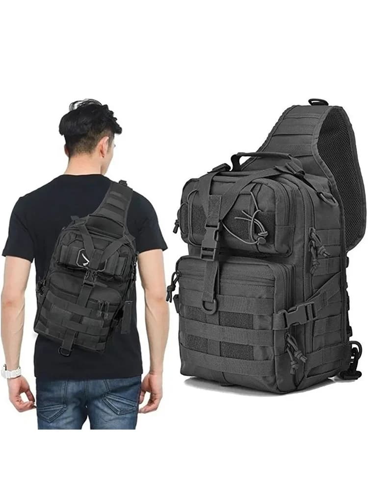 Tactische Militaire Sling Rugzak Kleine Sling Rover Schoudertas Molle Outdoor Camping Dagrugzak Rugzak Met Verstelbare Riem