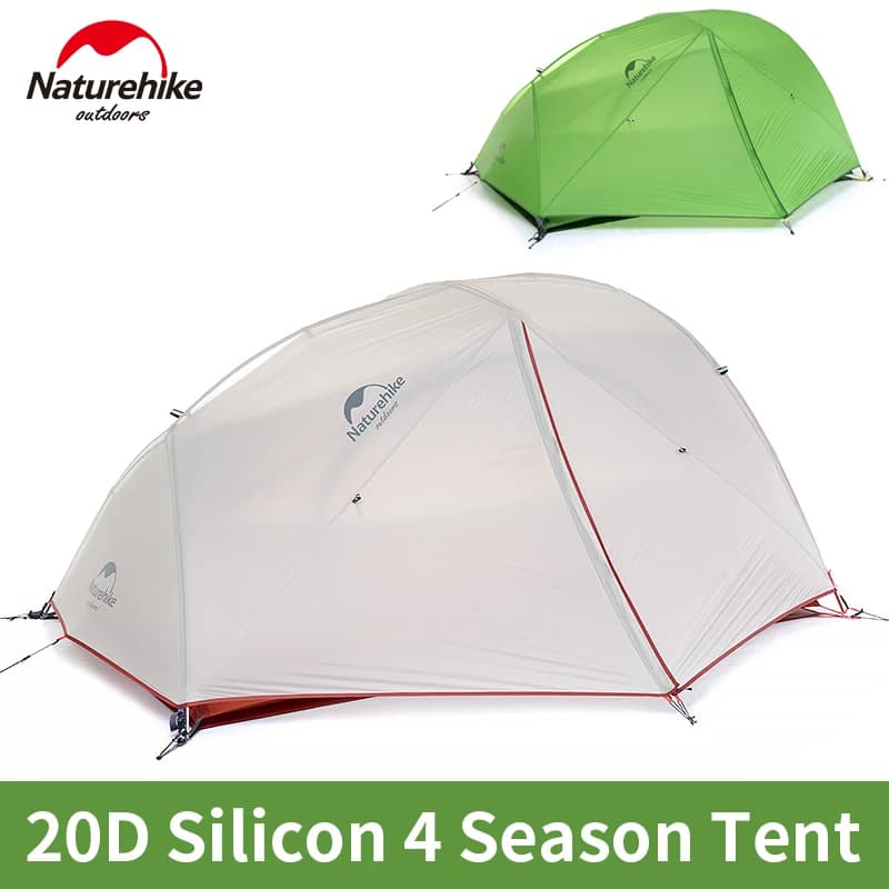 Naturehike ultralight Star River Camping Tent 20D regenbestendig 2 personen 4-seizoenen tent draagbare outdoor wandelrugzaktent