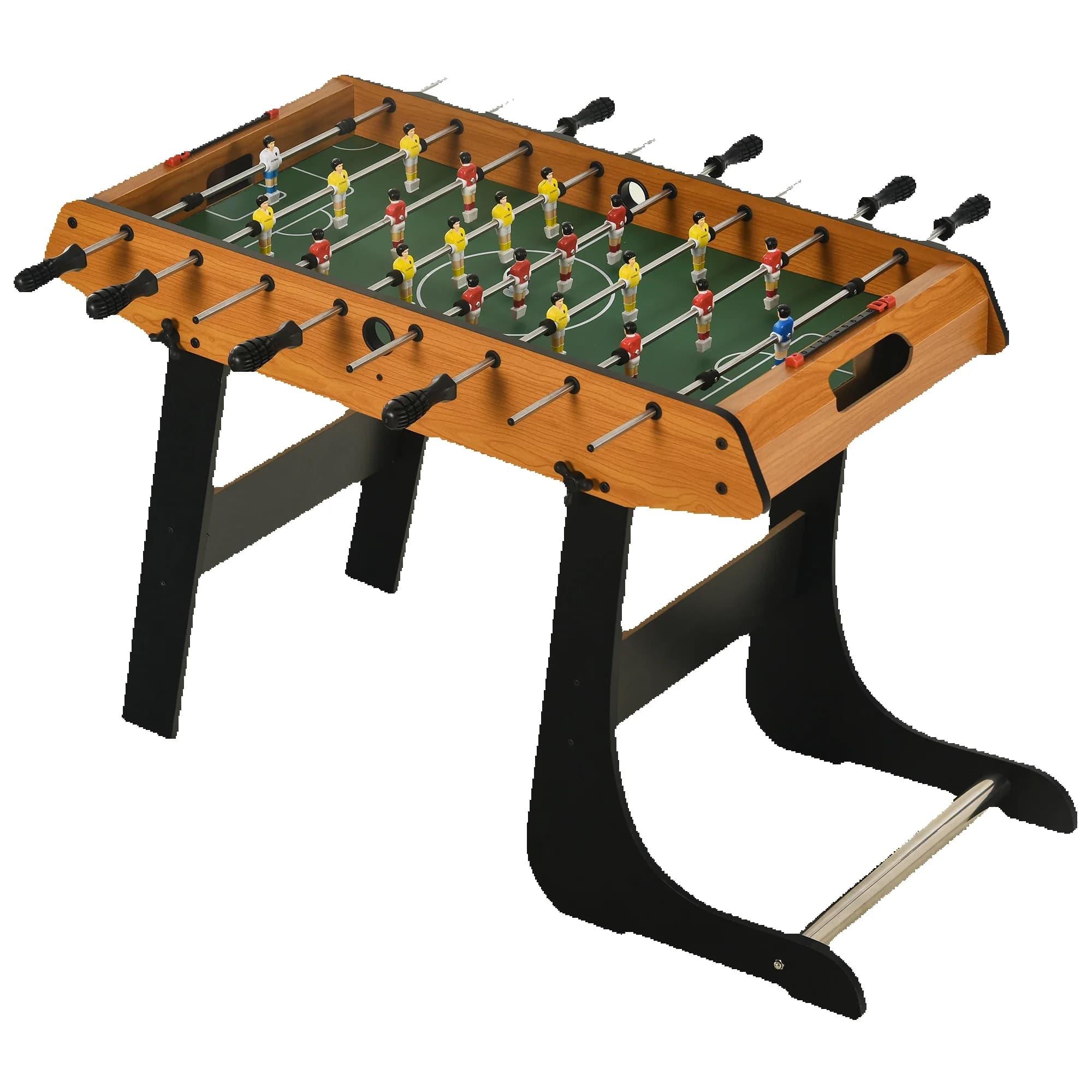 Homcom opvouwbare tafelvoetbaltafel met 22 spelers 98X42X62,5 cm naturel en zwart