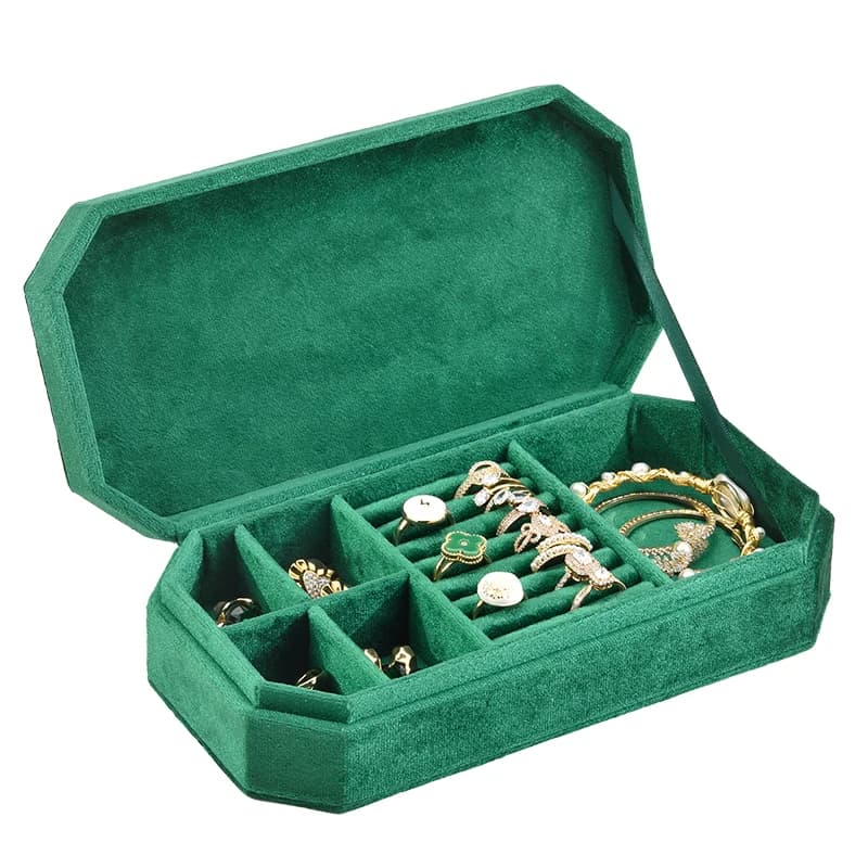 TAIMY Reizen Fluwelen Sieraden Doos Draagbare Ring Ketting Armband Opbergdoos Aangepast Logo Sieraden Case Sieraden Organizer