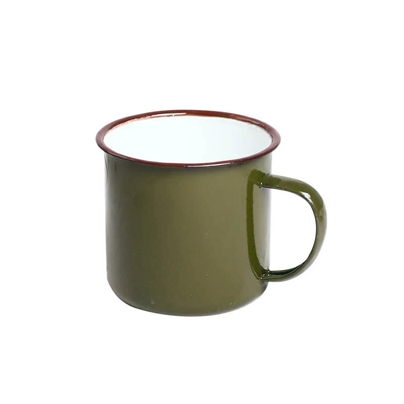 vintage mokken met handgreep, metalen gietijzeren traditionele Chinese koffiemok