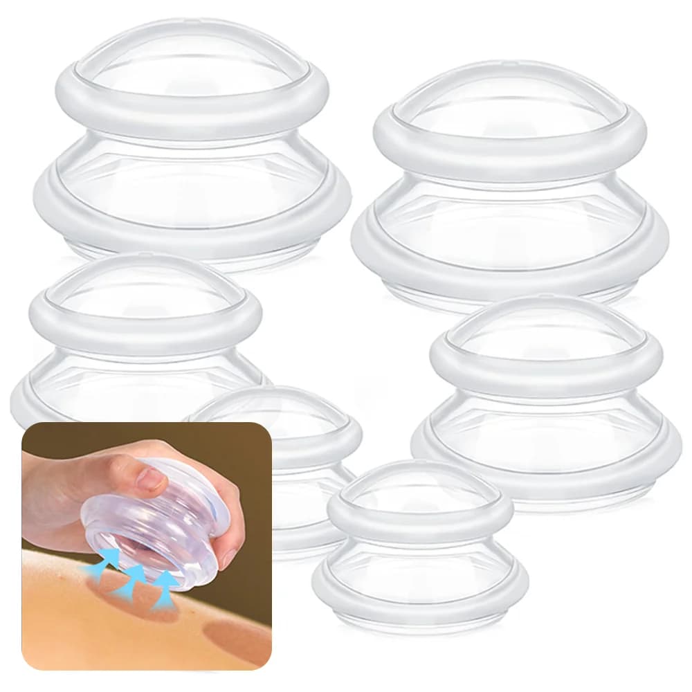 Grippopso 3/6 Stuks Cupping Kit voor Massage Therapie 3 Maten Siliconen Cupping Set voor Studio Huishoudelijke Cellulitis Gewrichtspijn Spier