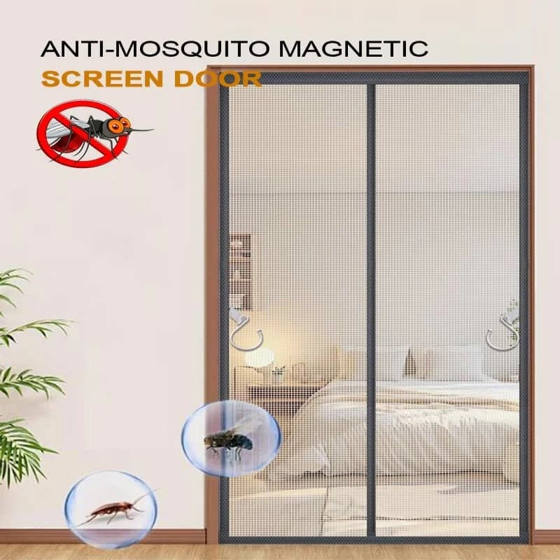 Magnetische hordeur, zelfklevende hordeur voor de zomer, magnetisch gordijn tegen muggen, eenvoudig te installeren