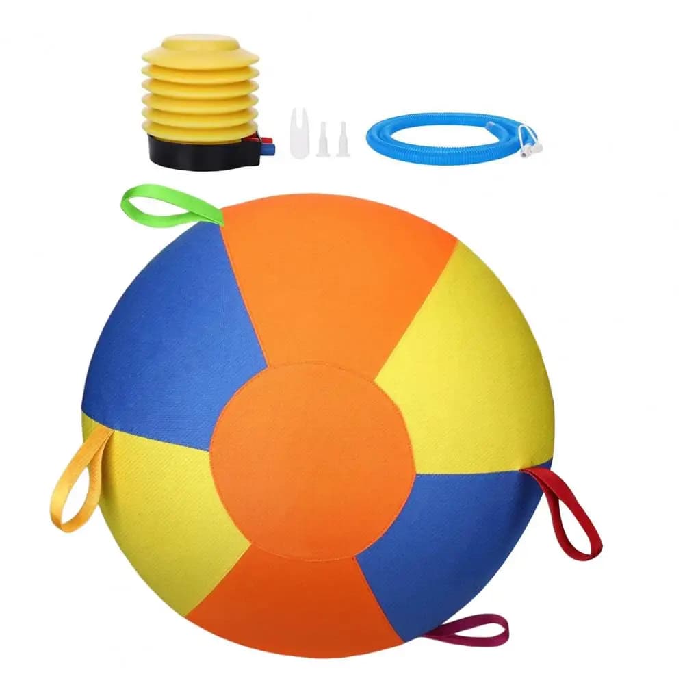 Hondenspeelgoed Herdenkbal voor honden met handvat, jumbo bal, duurzaam, scheurbestendig, oefen- en trainingsspeelgoed, jumbo hondenbal