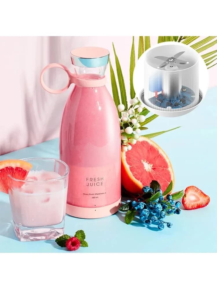 Draagbare oplaadbare sapcentrifuge blender draadloze mixer vers sap 350 ml met oplader
