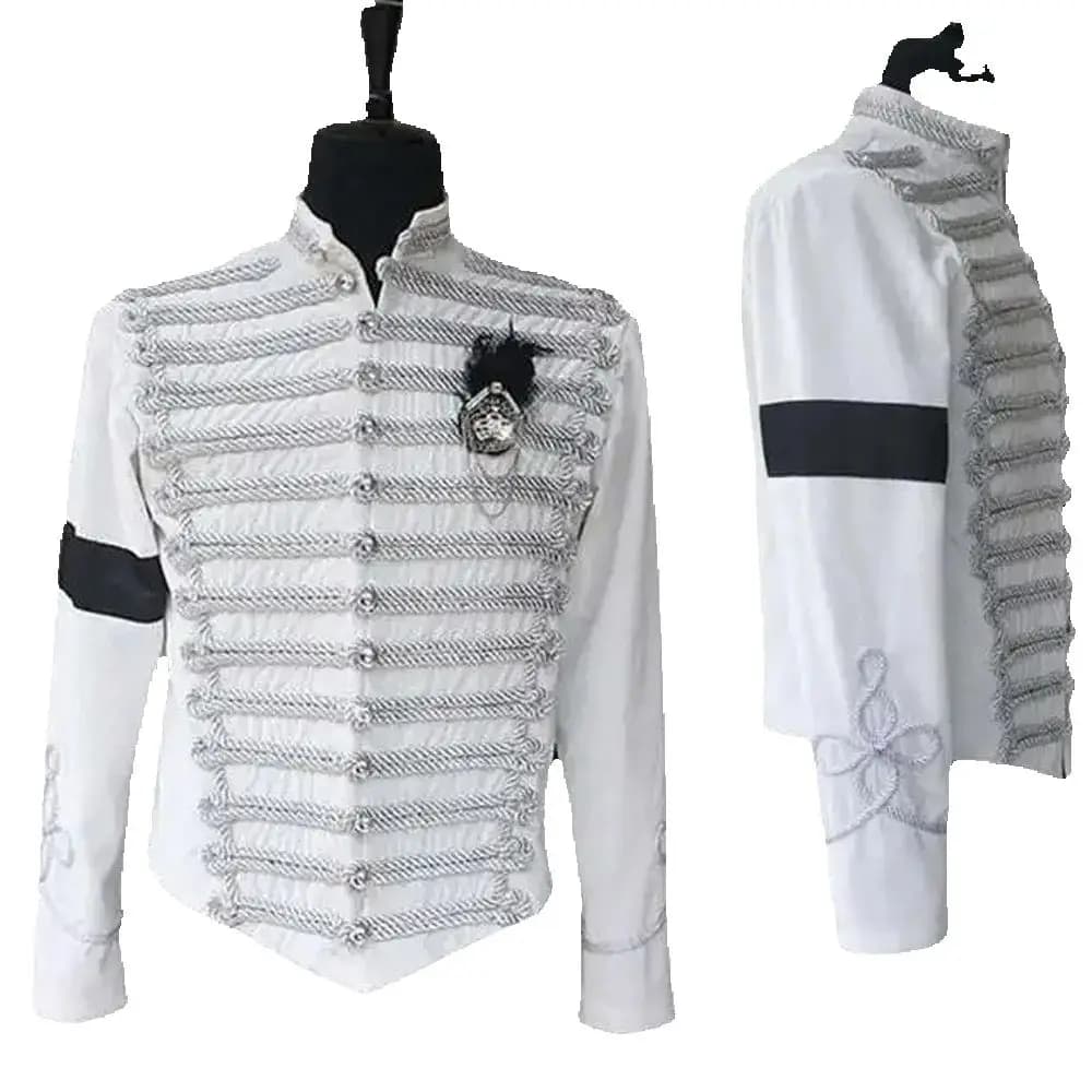 Unisex witte jas jas kostuum cosplay Halloween Stage Party jas cosplay militair jasje Victoriaans