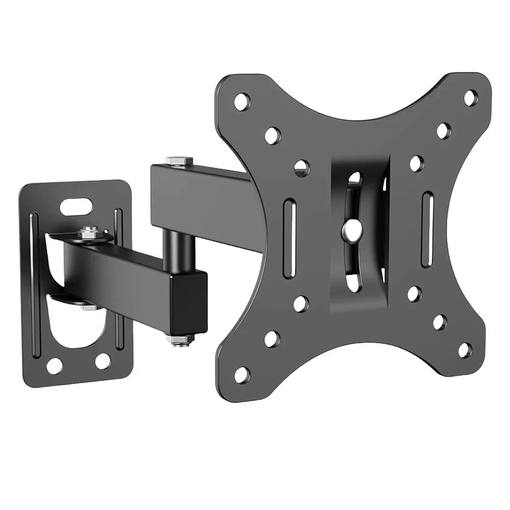 Full Motion TV-monitorwandbeugel voor 10-32 inch schermen, draagt ​​11-15 kg, kantelbaar ±15° °   Draaibaar ±90° ° Aluminium-ijzer