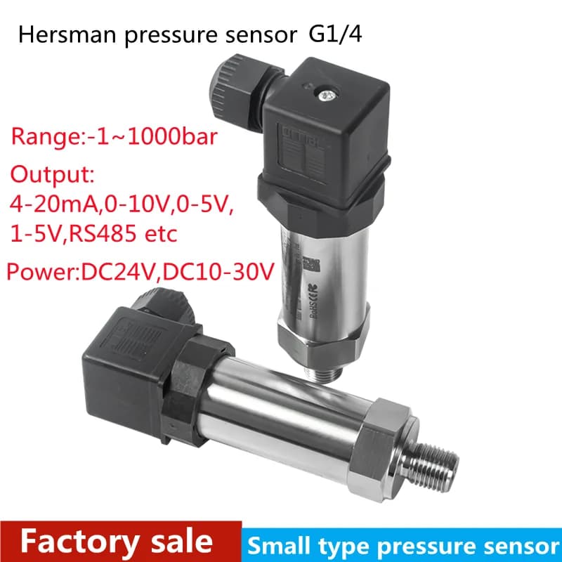 Water Olie Brandstof Gas Druktransmitter G1/4 12V-36V 0-600bar 0.1bar 500Kpa Rvs Druksensor