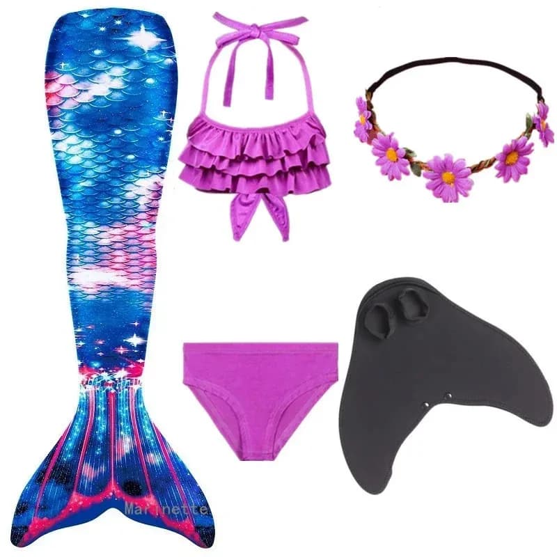 Kinderen Meisjes Zwemmen Zeemeerminstaart Zeemeermin Kostuum Cosplay Kinderen Prinses Partij Fantasie Badpak kan Monofin Fin xmas G gdk toevoegen
