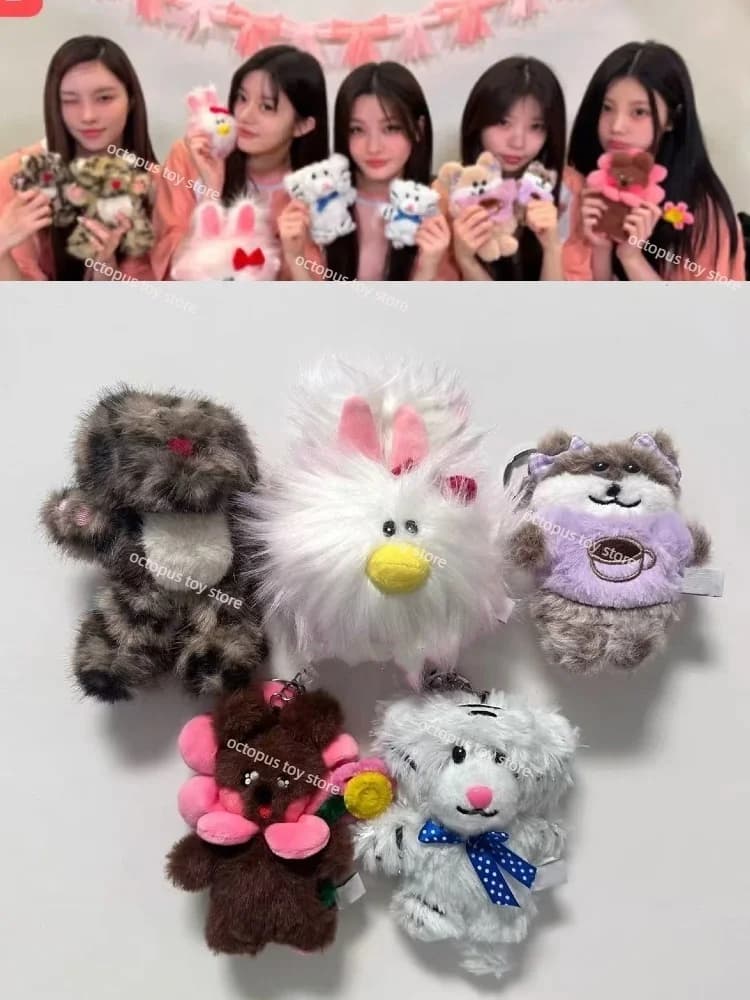 Kawaii Wonhee Pluche Hangpopje Schattig Yunah Moka Sleutelhanger Popje Iroha Minju Knuffelpopje Rugzakhanger Voor Fans Cadeau