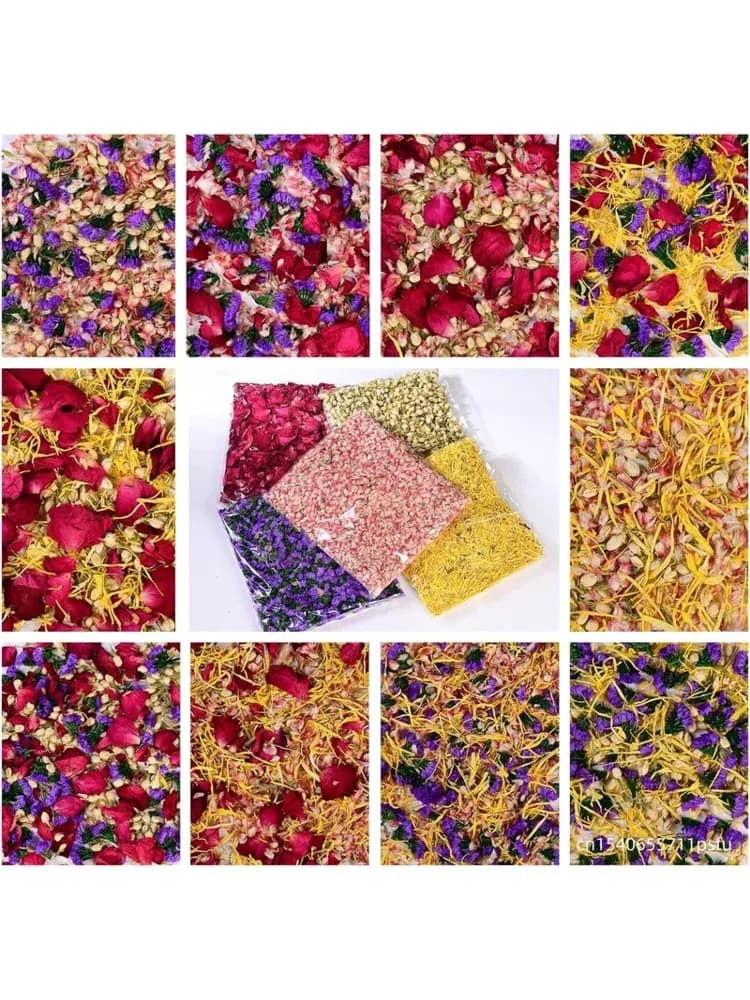 200g natuurlijke gedroogde bloemen kamille/roos/vlinder orchidee/jasmijn/lavendel aromatherapie, zakje, zeep kaars maken woondecoratie