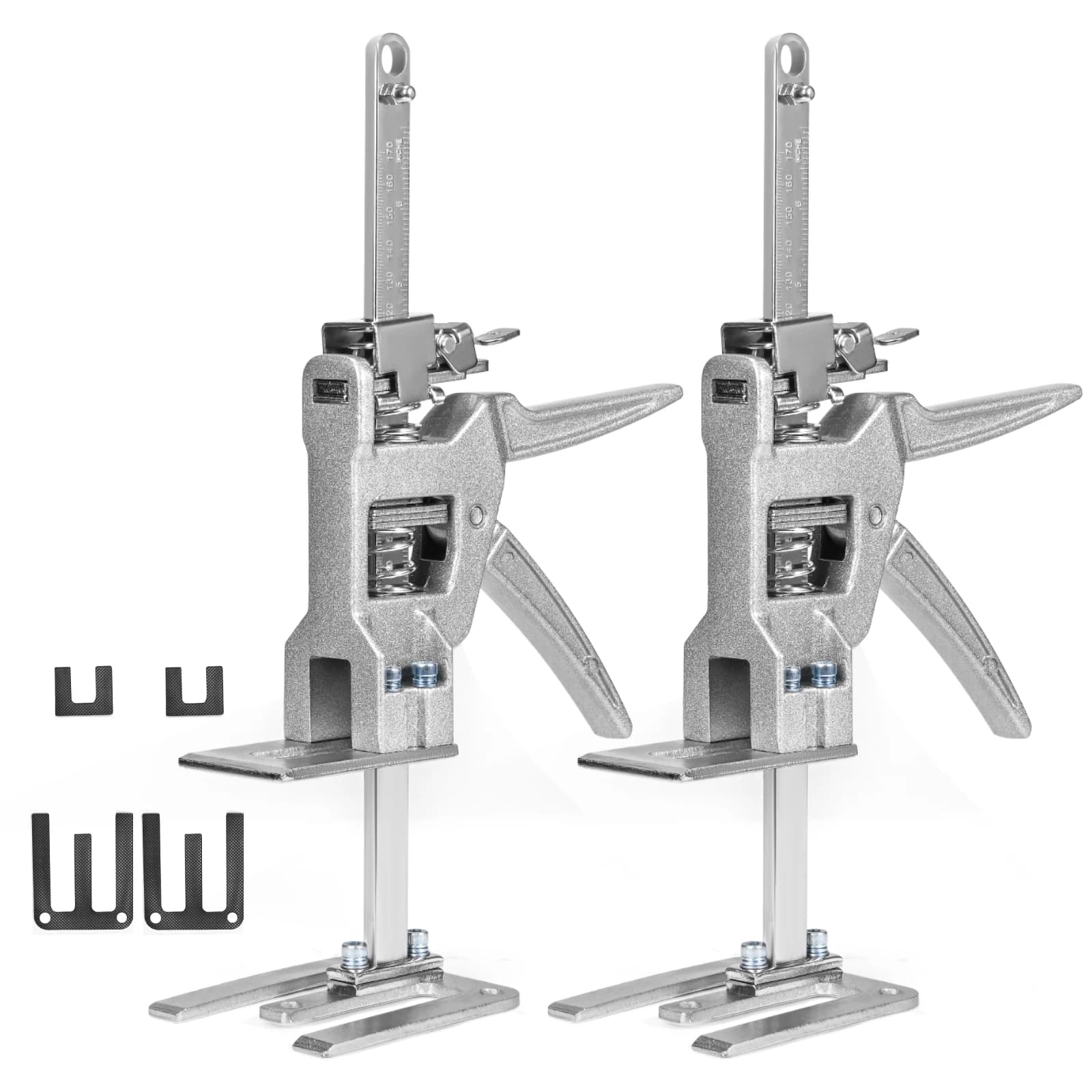 2 stuks arbeidsbesparende armkrik 11,97 inch handkrik met tas volledig aluminium behuizing voor het monteren van ramen, deuren, het optillen van