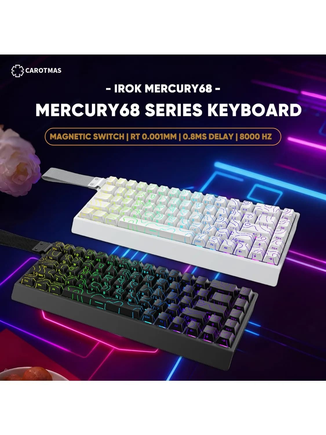 IROK Carotmas Mercury68 Mercury 68 Mercury68 Pro Mercury68 Max RT 0.001mm 8K Gamer Bedraad Gaming Magnetisch Mechanisch Toetsenbord