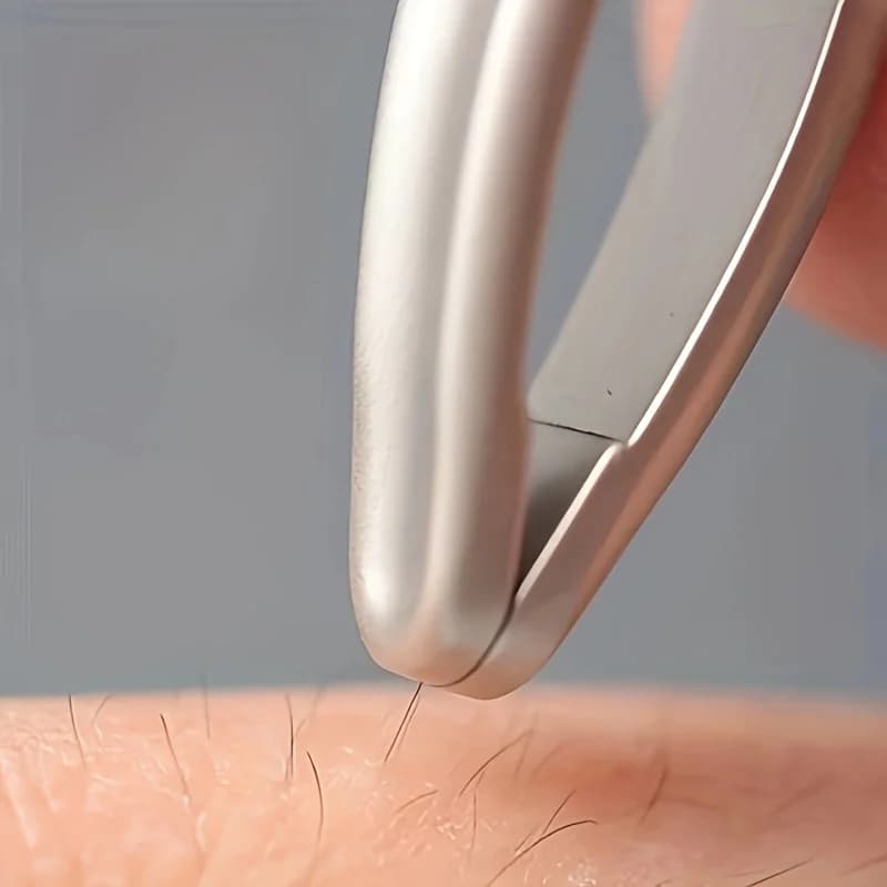 Premium pincet met ronde kop voor wenkbrauwen en gezichtsontharing Naadloze clips Kort haar Precisie baardclip