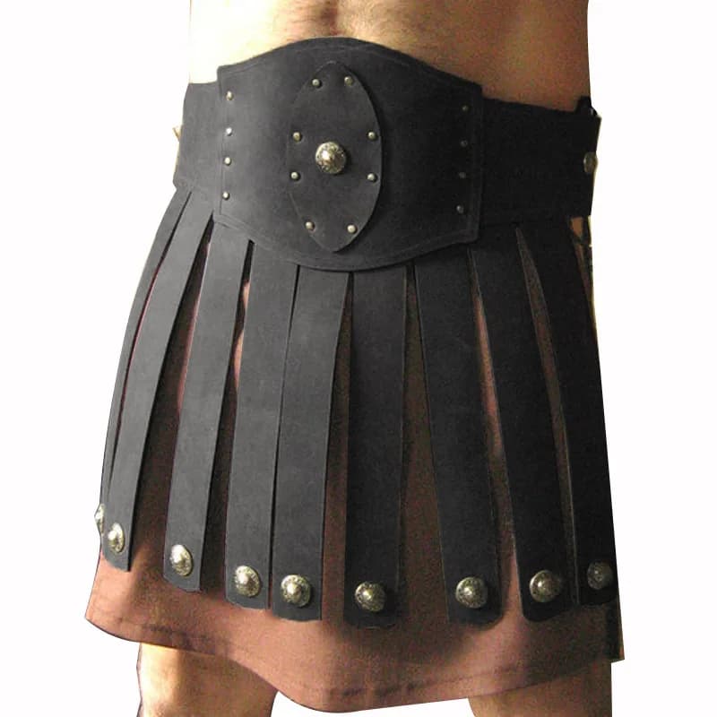 Oude Romeinse Gladiator Legioen Brede Riem Battle Rok Mannen Vrouwen LARP Middeleeuwse Krijger Cosplay Kostuum PU Lederen Armor Accessoire