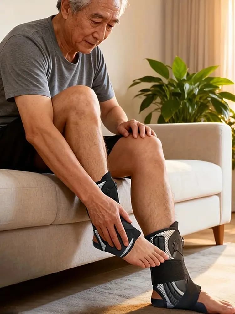 1 STKS Enkelbrace Voor Verstuikte Enkel, Slim Fit. Unieke multifunctionele stabilisator - enkelsteun voor dames en heren, gemakkelijk te gebruiken