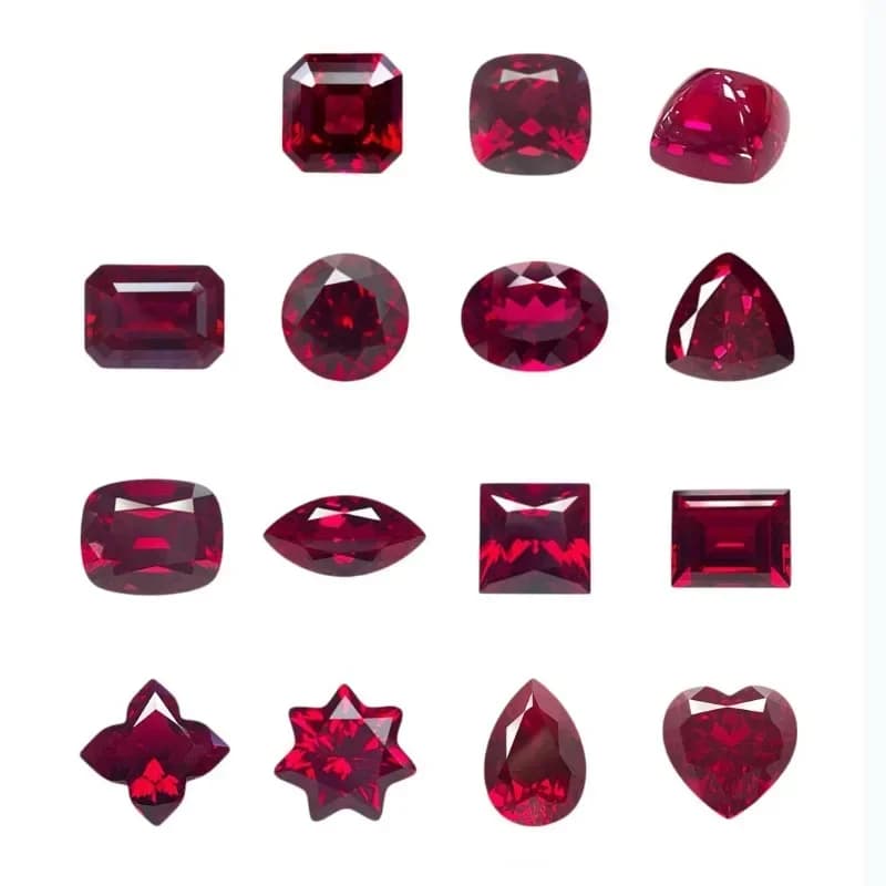 NIEUWE Lab Grown Ruby Ronde Slijpvormige Duivenbloedrode Kleur DIY Charms Sieraden maken Hoofdmaterialen Selecteerbaar AGL Certificaat