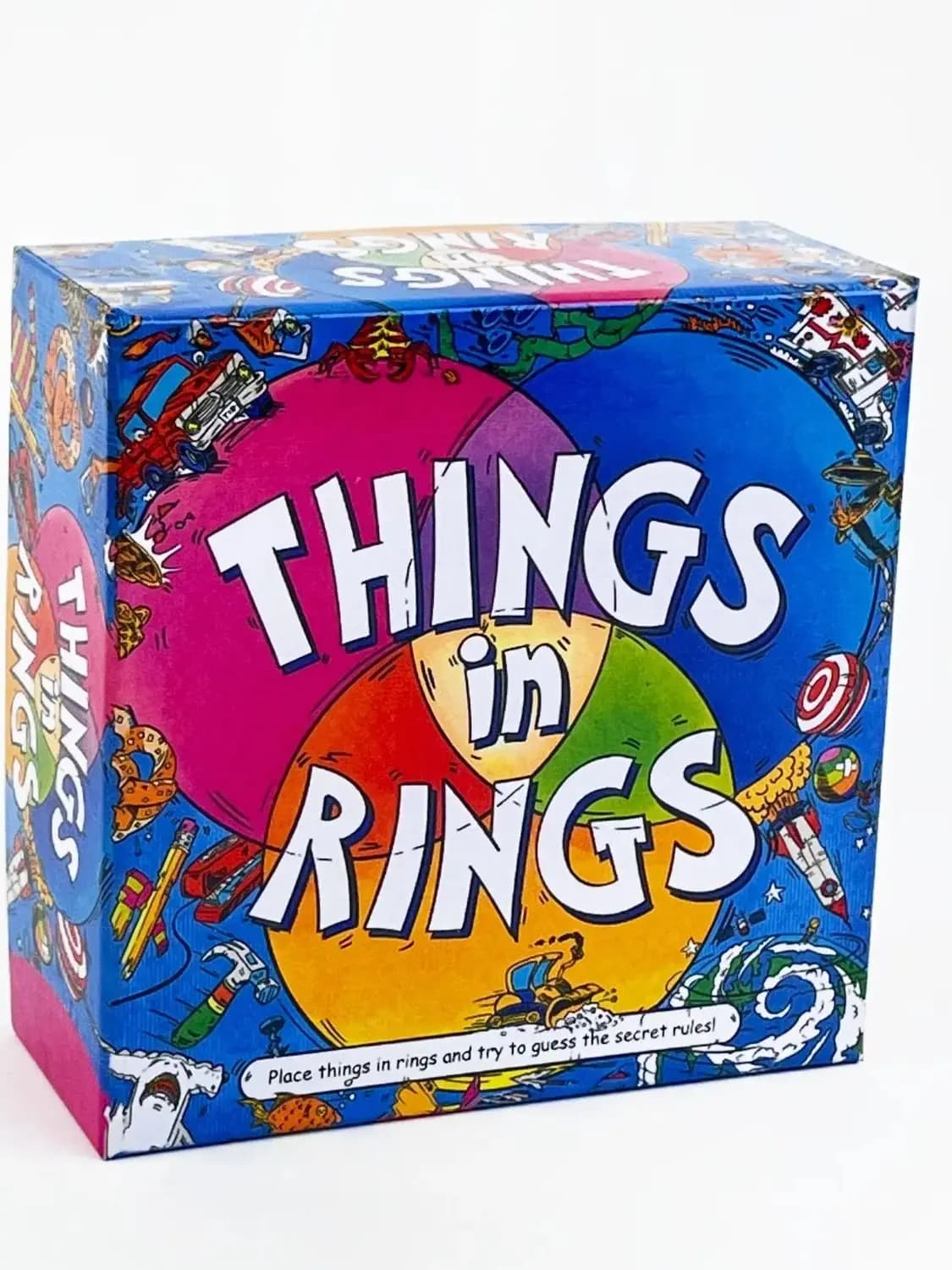 Dingen in ringen Familiekaart Lighthearted Logica-kaartspel 2-6 spelers, 20-min. feestpuzzelbordspel voor familie