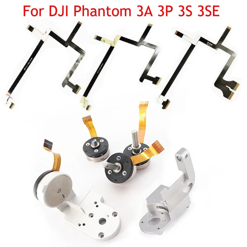Voor Dji Phantom 3A 3P 3S 3SE Drone Gimbal Flex Kabel Bandkabel Yaw Roll Beugel Motor gimbal Mount Screwkit Reparatie Onderdelen